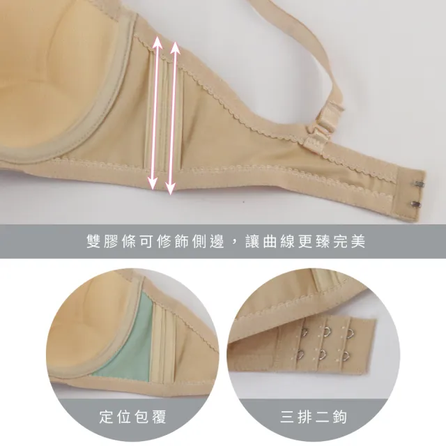 【Daima 黛瑪】MIT台灣製BCD罩/透氣速乾紓壓無痕內衣/吸濕排汗軟鋼圈內衣/可調式肩帶(黑色)