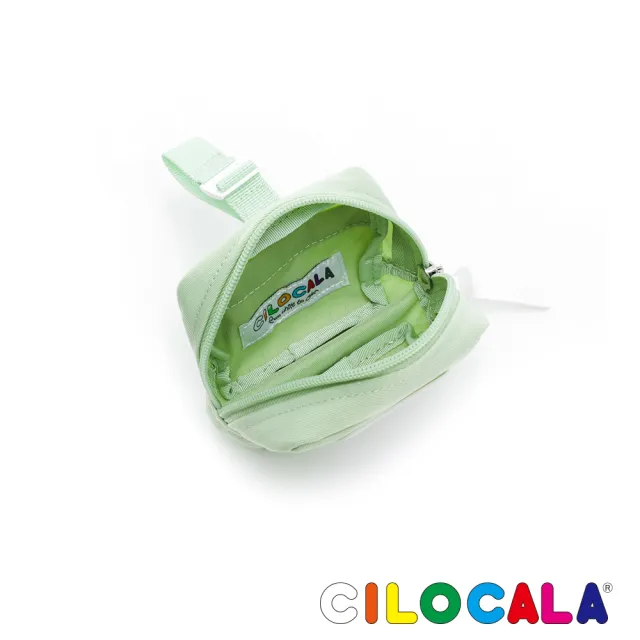 【CILOCALA】亮彩尼龍防潑水可扣式零錢包(薄荷綠)