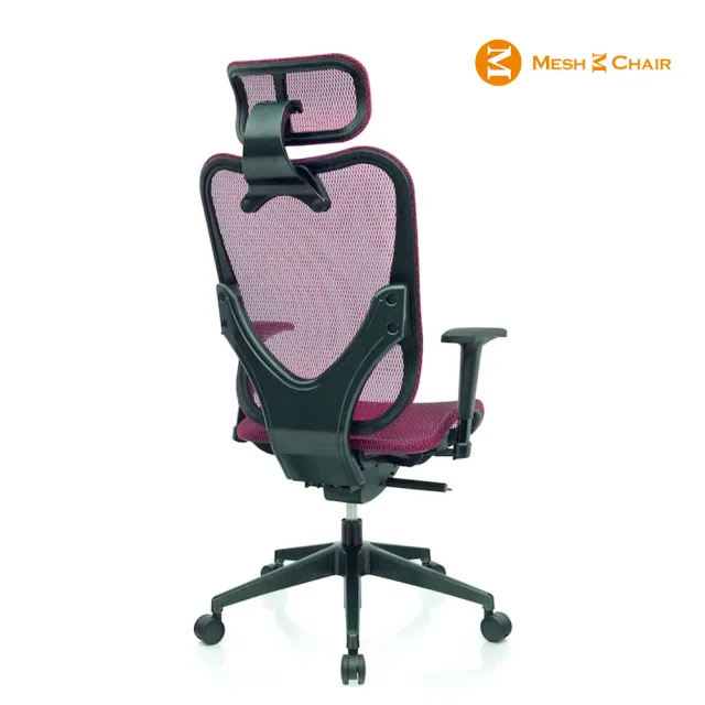 【Mesh 3 Chair】華爾滋人體工學網椅-附頭枕-紅色(人體工學椅、網椅、電腦椅)