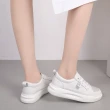 【AIRKOREA】正韓空運-星空真皮織帶款小白鞋-增高4公分-黑/白(5999-1030/5999-1031)