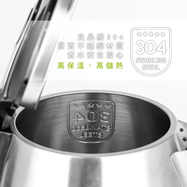 【KINYO】1.5L 304不鏽鋼快煮壺(電熱壺/ 熱水壺/煮水壺/電茶壺KIHP-1157)