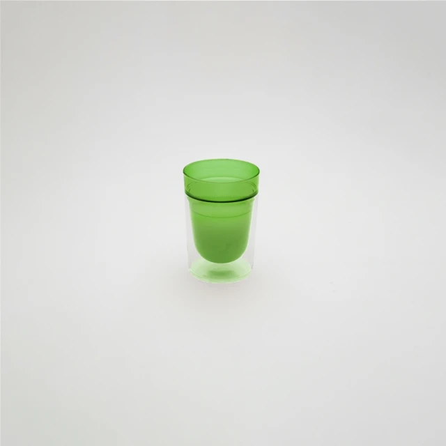 【smith&hsu】白毫雙層玻璃杯(綠 320ml)