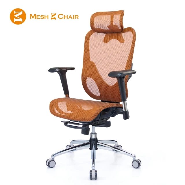 【Mesh 3 Chair】華爾滋人體工學網椅-精裝版-亮橘(人體工學椅、網椅、電腦椅、主管椅)