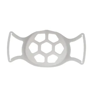 【PEKO】口罩神器食品級矽膠安全3D立體防悶透氣口罩支架2入組(白)