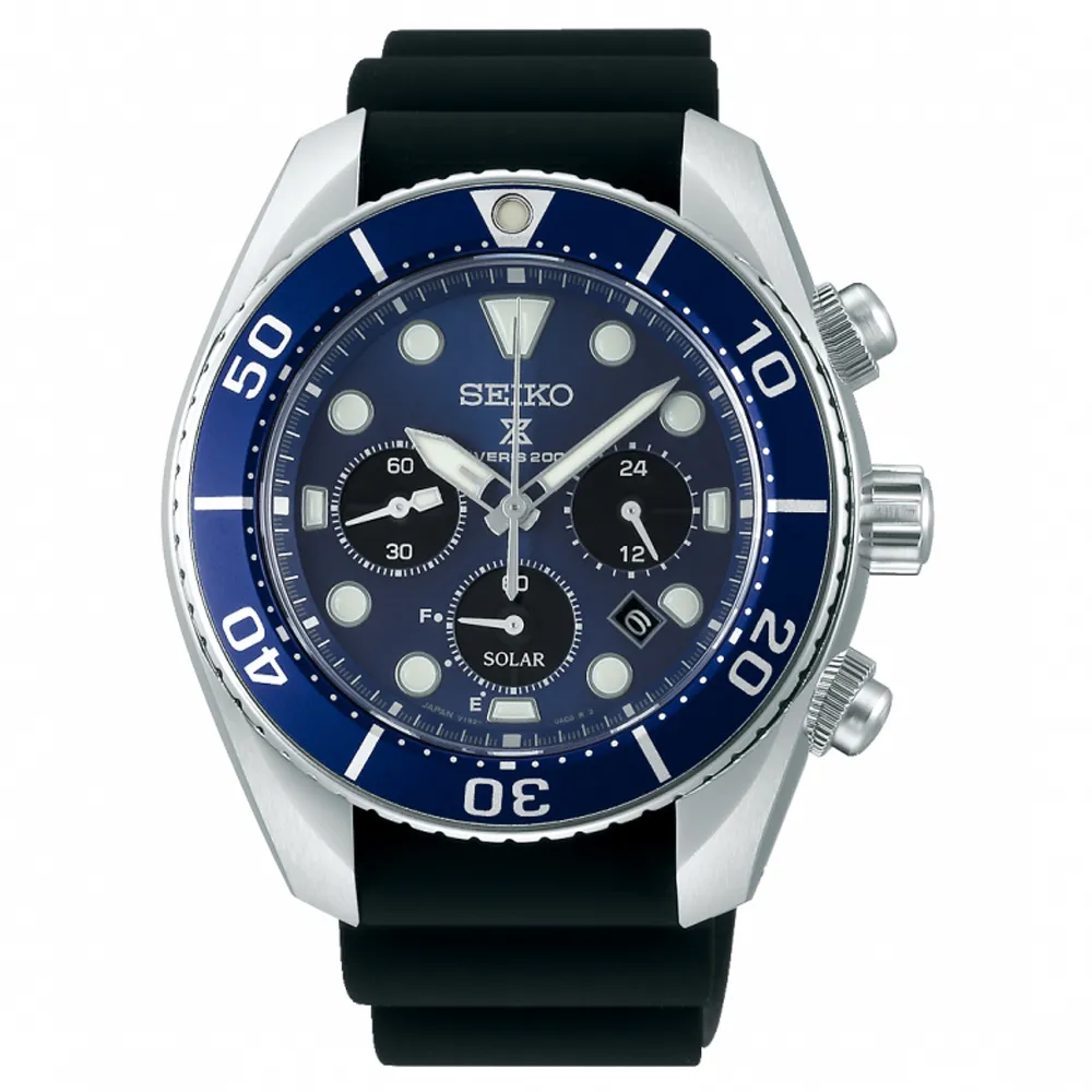 【SEIKO 精工】PROSPEX DIVER SCUBA 三眼水鬼太陽能潛水錶/44.5mm雙11限定(V192-0AD0B SSC759J1)