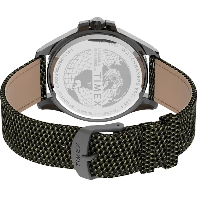 【TIMEX】天美時 風格系列 紳士手錶(黑x深綠 TXTW2U81900)