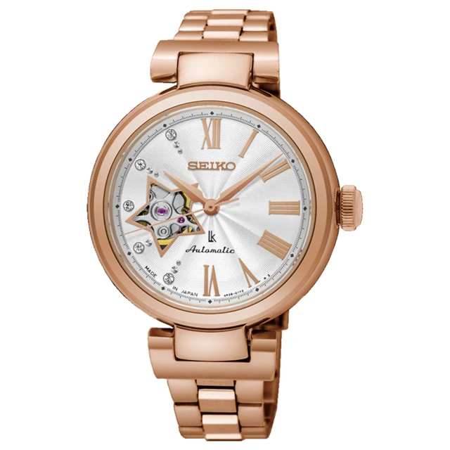 SEIKO 精工 LUKIA 經典廣告款開芯機械女錶/33.9mm雙11限定(4R38-01L0G SSA816J1)