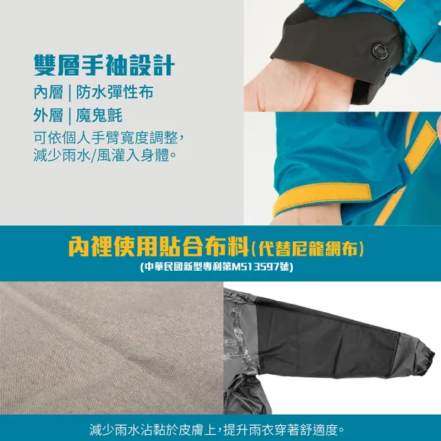 【OutPerform】去去雨水走Plus雙拉鍊背包連身式雨衣(斜開雙拉鍊+背包款)