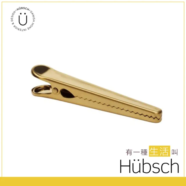 【HUBSCH】金屬黃銅色夾子8入組－640925(居家生活、擺件、家飾、北歐生活)