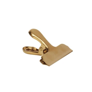 【HUBSCH】金屬黃銅色夾子8入組－640924(居家生活、擺件、家飾、北歐生活)
