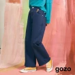 【gozo】運動抽繩寬直筒褲(兩色)
