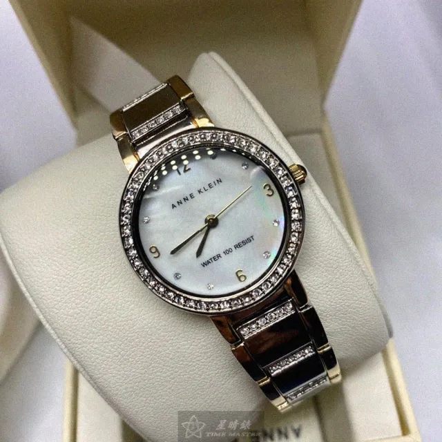 【ANNE KLEIN】ANNE KLEIN安妮克萊恩女錶型號AN00631(銀色錶面銀錶殼金銀相間精鋼錶帶款)