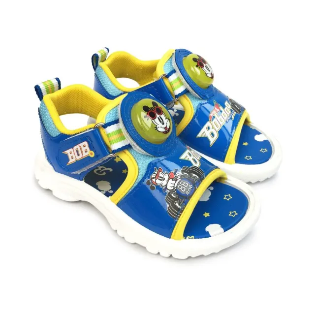 【樂樂童鞋】台灣製巴布豆電燈涼鞋-藍色(男童鞋 女童鞋 涼鞋 兒童涼鞋)