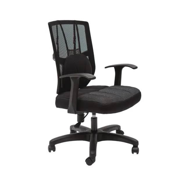 【完美主義】艾瑪T型扶手氣墊厚坐墊電腦椅/辦公椅/書桌椅(二色可選)