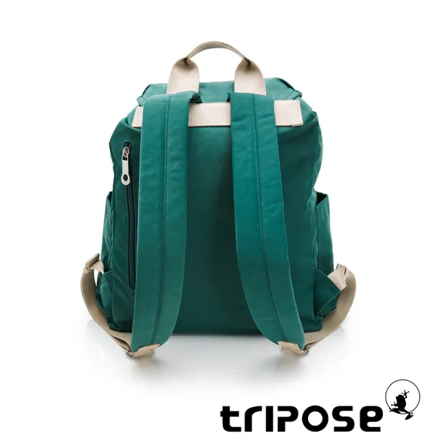 【tripose】MEMENTO微皺尼龍輕量後背包-大(森林綠)