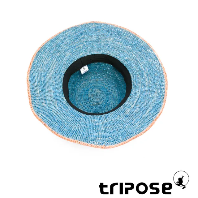 【tripose】MULA 手工Raffia滾邊拉菲草帽 帽簷10cm(藍綠)