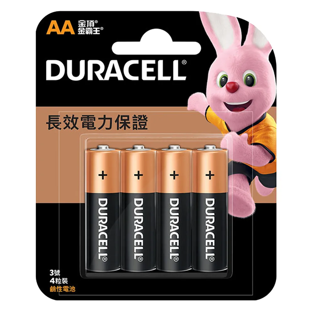 【DURACELL】金頂鹼性電池 3號AA 4入裝