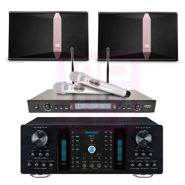 【OKAUDIO】DB-8AN+SR-928PRO+JBL Ki510(卡拉OK綜合擴大機+無線麥克風+吊式專業用喇叭)