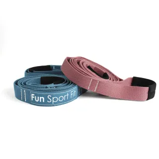 【Fun Sport】立肌靈-環節式拉筋繩 瑜珈伸展繩 拉筋帶 助展帶 stretch strap-1入(瑜珈 伸展帶)