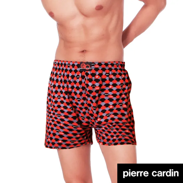 【pierre cardin 皮爾卡登】3件組 100%絲光棉幾何印花針織四角褲-廠出(四角褲/男內褲)