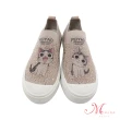 【MIRA】鑲鑽貓咪休閒鞋系列-粉紅-W18475T12(小白鞋/休閒鞋/運動鞋)