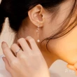 【SOPHIA 蘇菲亞珠寶】14K玫瑰金 優雅漫步 珍珠鑽石耳環