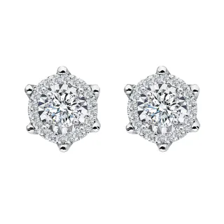 【King Star】GIA 60分 Dcolor 天然鑽石耳環 皇家 無螢光(3Excellent極優 八心八箭)