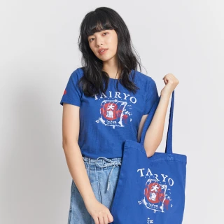 【EDWIN】江戶勝 女裝  大漁系列 帆船短袖T恤(藍色)