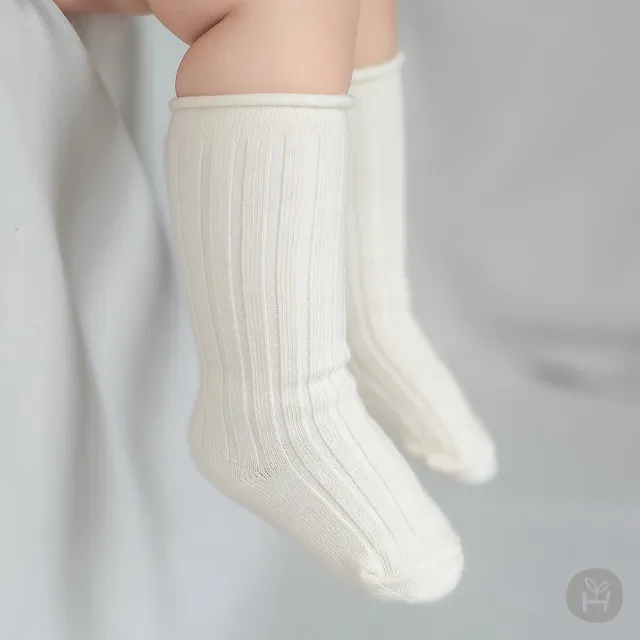 【Happy Prince】韓國製 Mako百搭捲邊嬰兒童及膝襪(秋冬加厚保暖寶寶襪半統襪長襪)