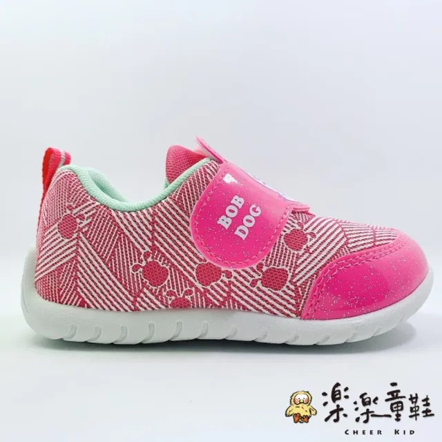 【樂樂童鞋】台灣製巴布豆卡通圖案運動鞋-粉色(現貨 台灣製 女童鞋 運動)