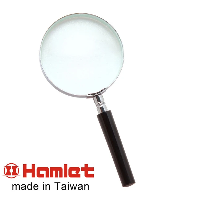 【Hamlet】2.3x/5.0D/76mm 台灣製手持型電木柄放大鏡(A004)