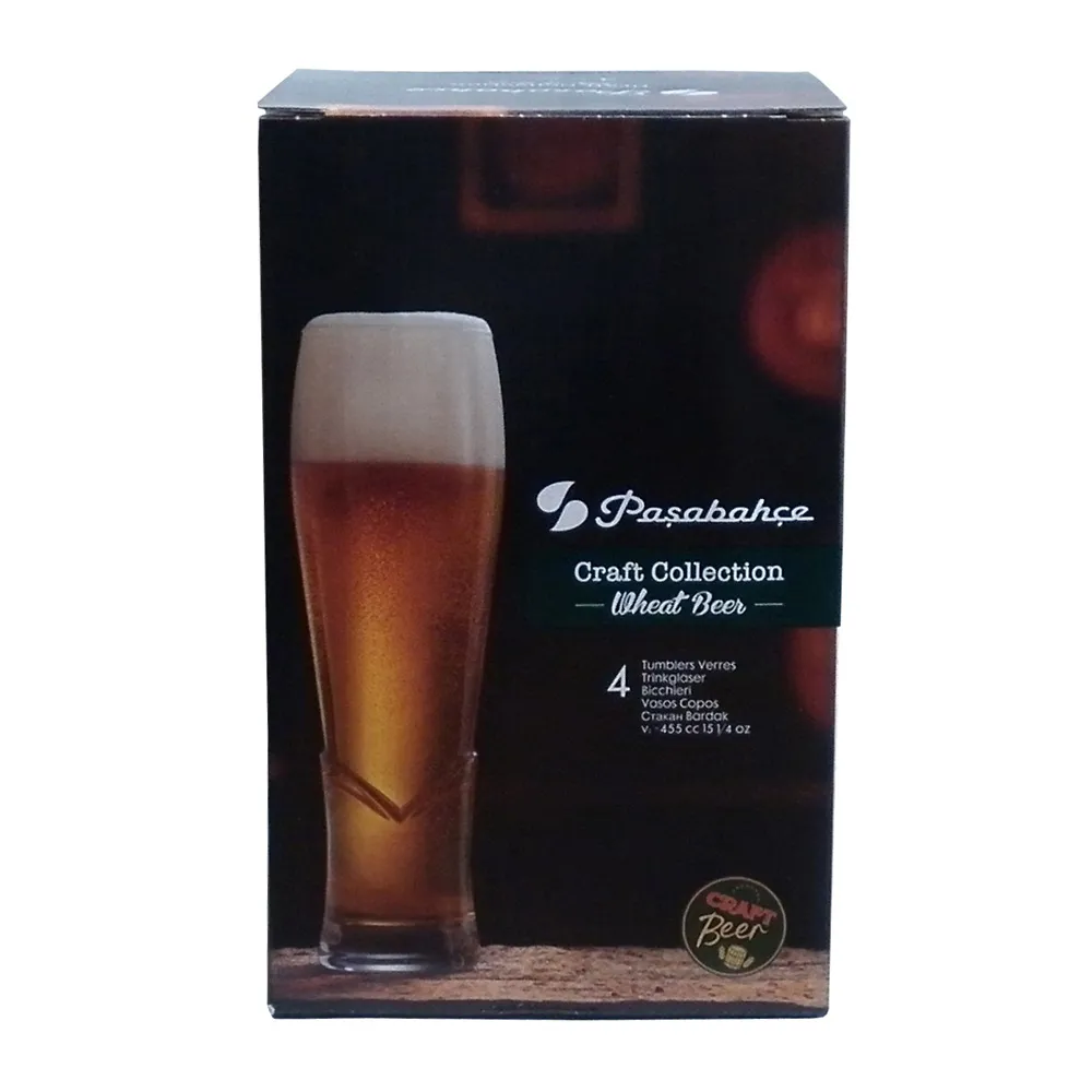 【Pasabahce】工藝CRAFT啤酒杯果汁杯(4入組)