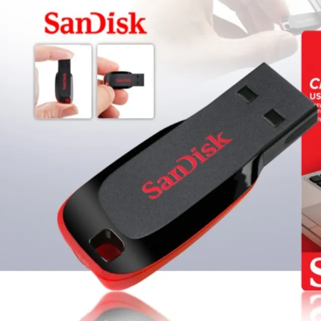 【SanDisk 晟碟】[高CP值] 64G Cruzer Blade USB 隨身碟(原廠5年保固  輕巧鋒型碟)