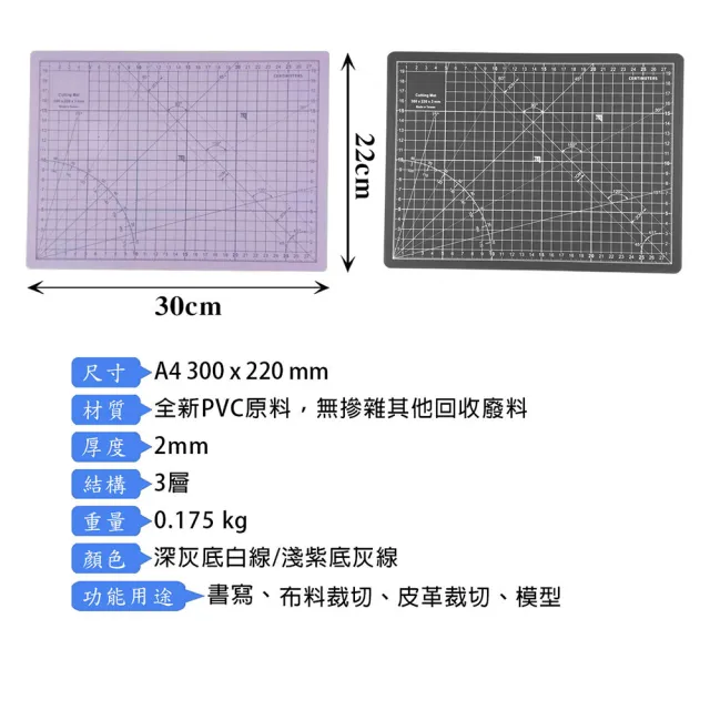 5入組 A4切割墊多功能萬用墊台灣製(300x220mm)