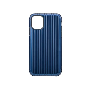 【Gramas】iPhone 11 6.1吋 Rib 軍規防摔經典手機殼(藍)