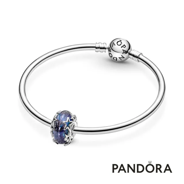 【Pandora官方直營】銀河繁星藍色Murano琉璃串飾
