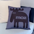【moz】moz瑞典 北歐風雙面抱枕套 45cm(經典LOGO-藏青)