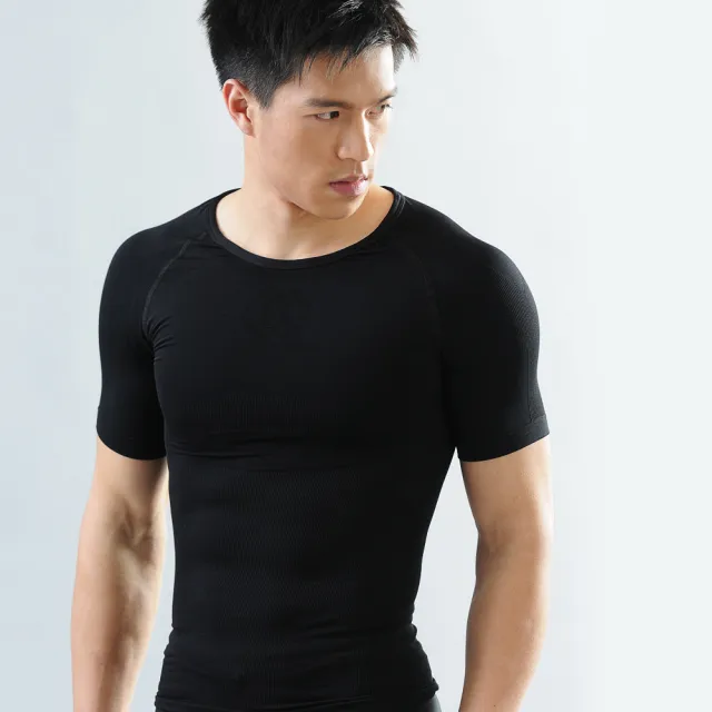 【Shaper MAN】肌力機能衣 男性塑身衣 高機能 透氣 吸濕 排汗 [短袖](男性短袖塑身衣)