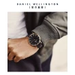 【Daniel Wellington】DW 手錶  Classic York 36mm黑棕壓紋真皮皮革錶 絕版(兩色 DW00100140)