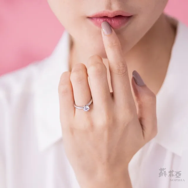 【蘇菲亞珠寶】1.00克拉 F/VS2 18K金 經典六爪 鑽石戒指