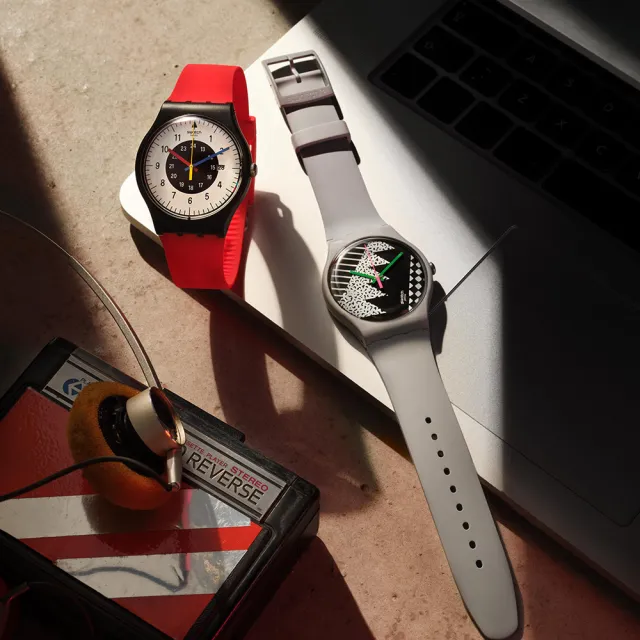 【SWATCH】New Gent 原創系列ROUGE & NOIR 手錶 瑞士錶 錶(41mm)