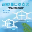 【PEKO】防疫小物 口罩神器專利設計3D立體食品級矽膠防悶透氣口罩支架 白色3入組(口罩支架)