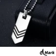 【A MARK】個性箭頭標牌造型316L鈦鋼項鍊(鋼色)