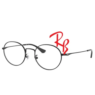 【RayBan 雷朋】經典細圓框光學眼鏡 輕量舒適設計 RB6369D 2509 50mm 黑 公司貨
