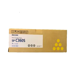 【RICOH】SP-C360S 黃色原廠碳粉匣(適用：SPC360SF/DN)