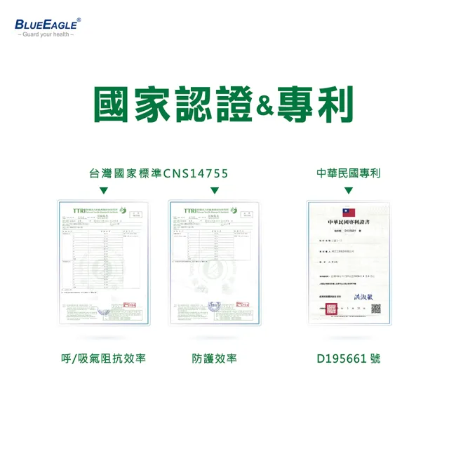 【藍鷹牌】立體型成人防塵口罩5盒 潮流綠 台灣製 水針布款(25入/盒)
