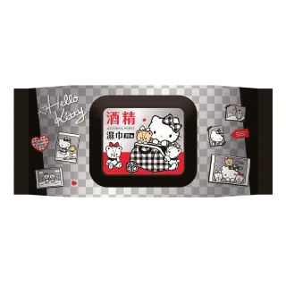 【SANRIO 三麗鷗】Hello Kitty 酒精加蓋濕紙巾/柔濕巾 30抽 X 18包