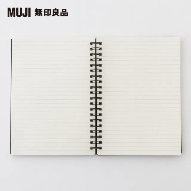 【MUJI 無印良品】上質紙雙環筆記本/6mm橫線/附帶/80張.B6
