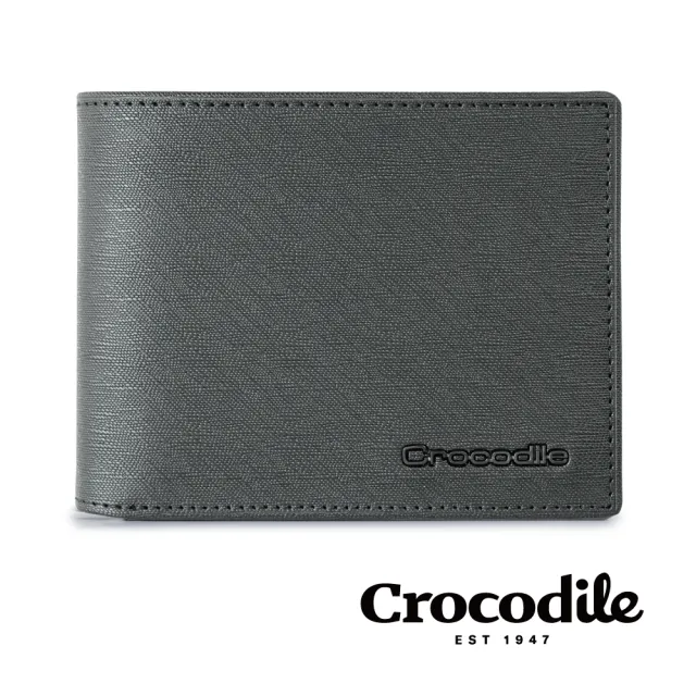 【Crocodile】鱷魚皮件 真皮皮夾 8卡 雙鈔票 短夾-0103-10404-原廠公司貨(維也納Wien系列)