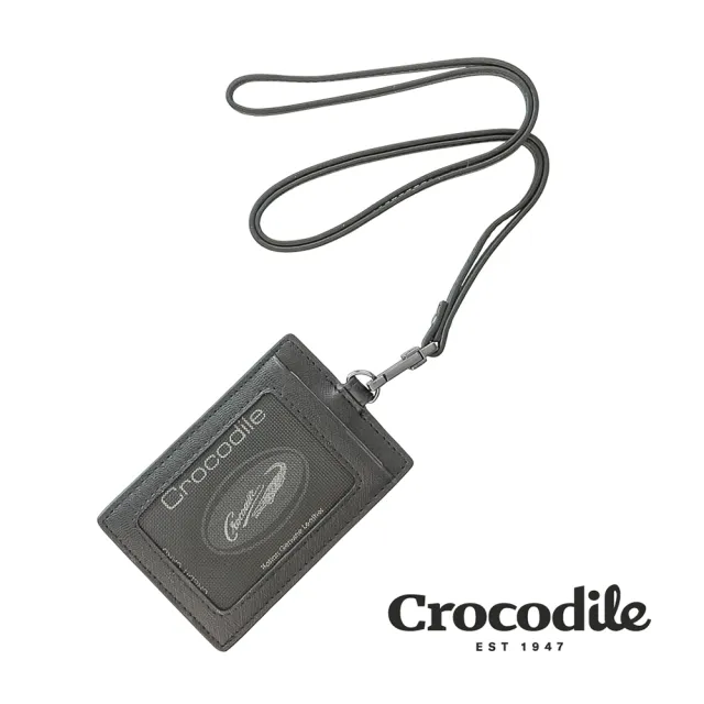 【Crocodile】鱷魚皮件 真皮直式識別證 ID卡片夾-維也納系列-0103-10406-原廠公司貨